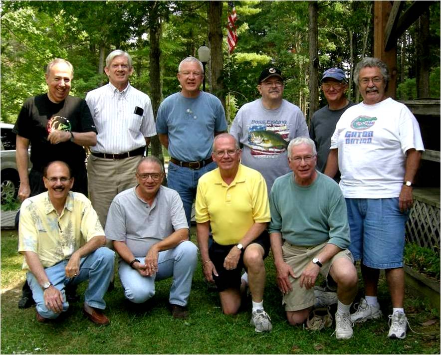 . . . row 1: Jerry Laufer (PHS1964), Rick Swope, Sam Goodall, Carl Thomason, Kerby Smith
. . . . . row 2: Ed Laufer, Jerry Wizon, Jim George, Scott Reid, Raymond Kidwell
. . . . . . . . Celebrating/Commemorating "The Year of Turnin' 65" - August 200