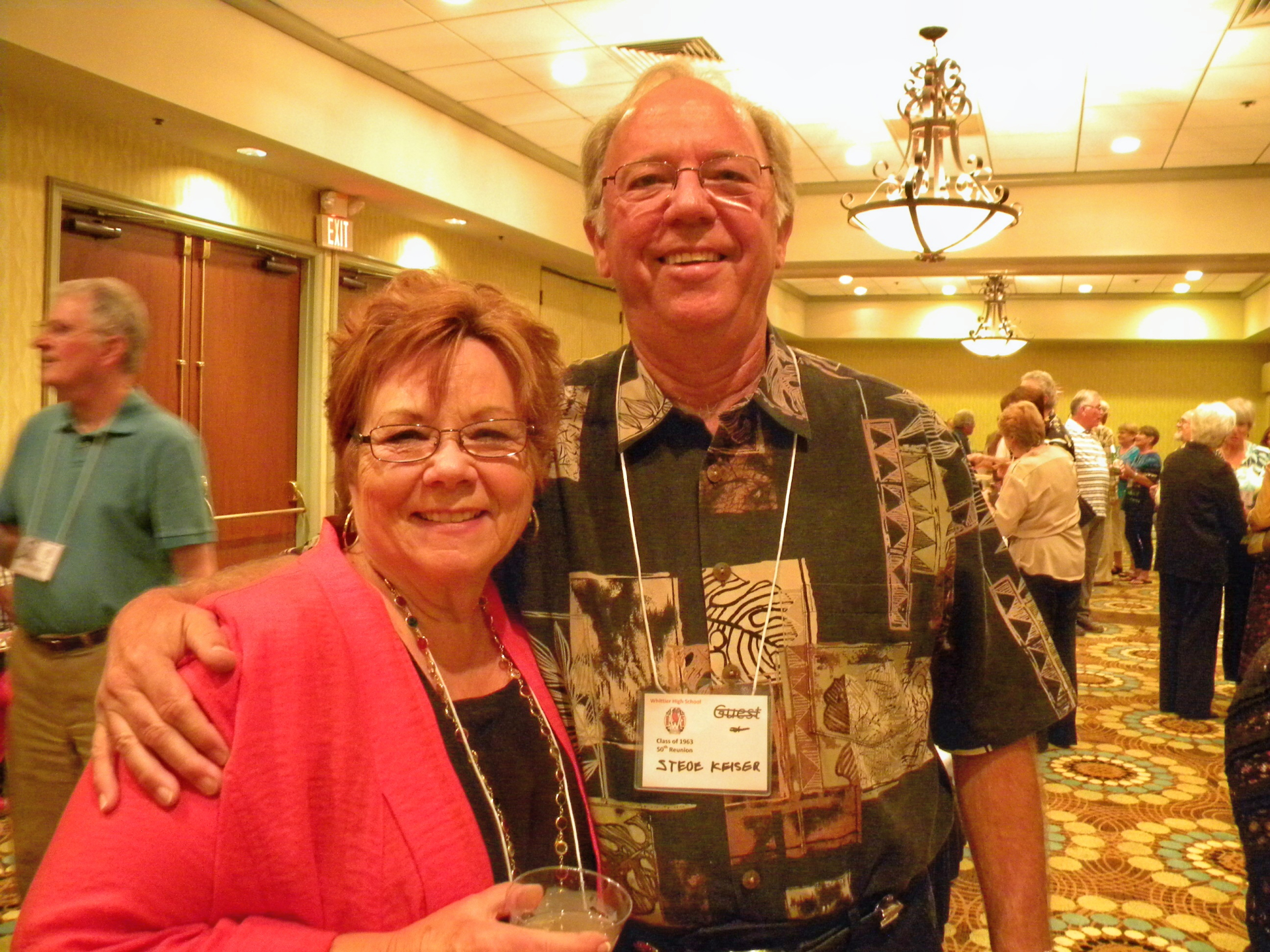 Janis Woolsey and Steve Keiser with Jim Hughes to the left in the background.