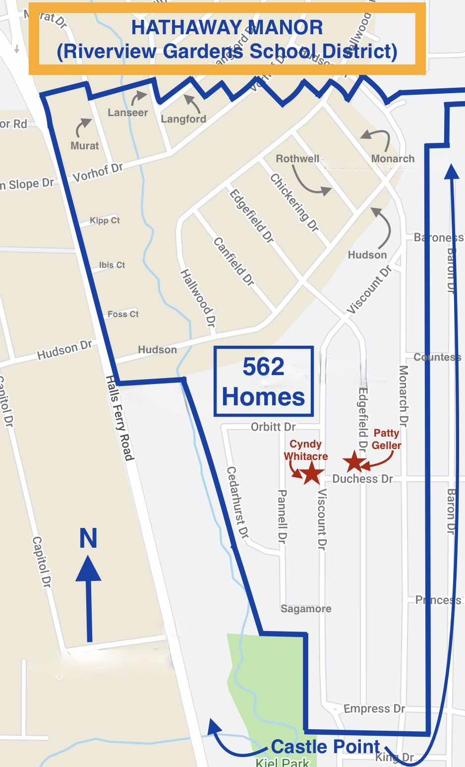 HATHAWAY MANOR (RIVERVIEW GARDENS SCHOOL DISTRICT) SUBDIVISION MAP