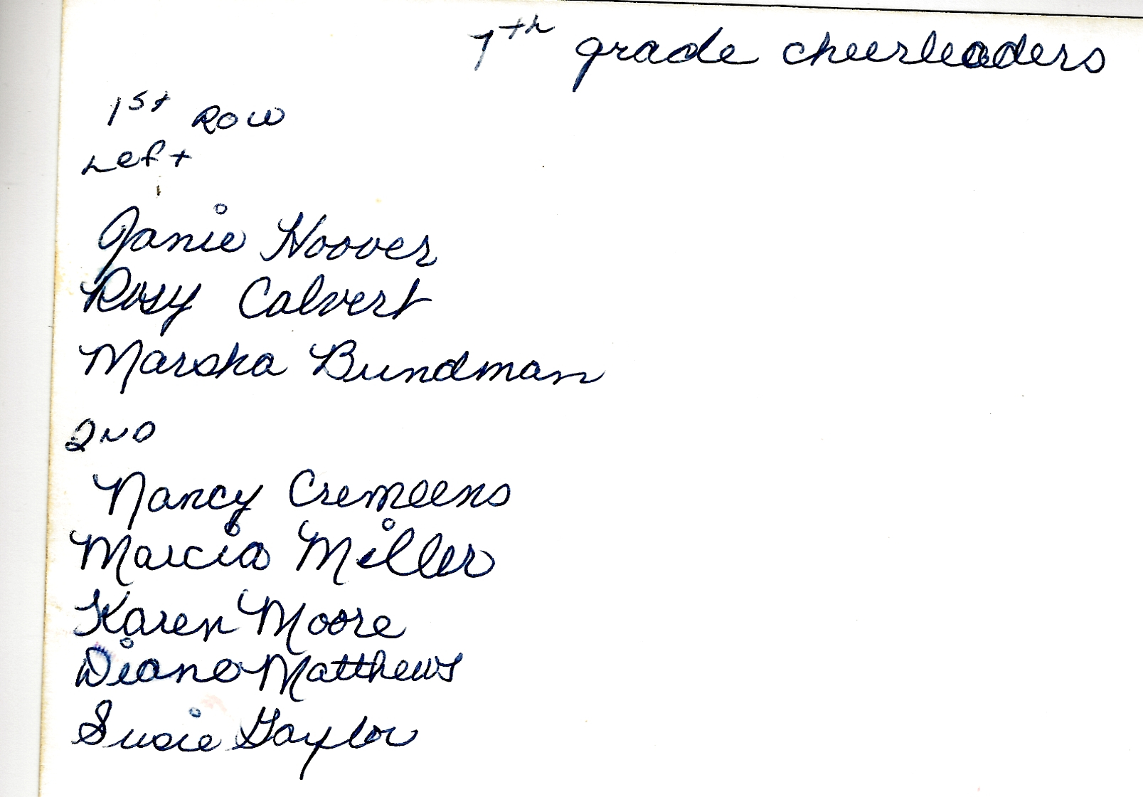 Names - Photo above