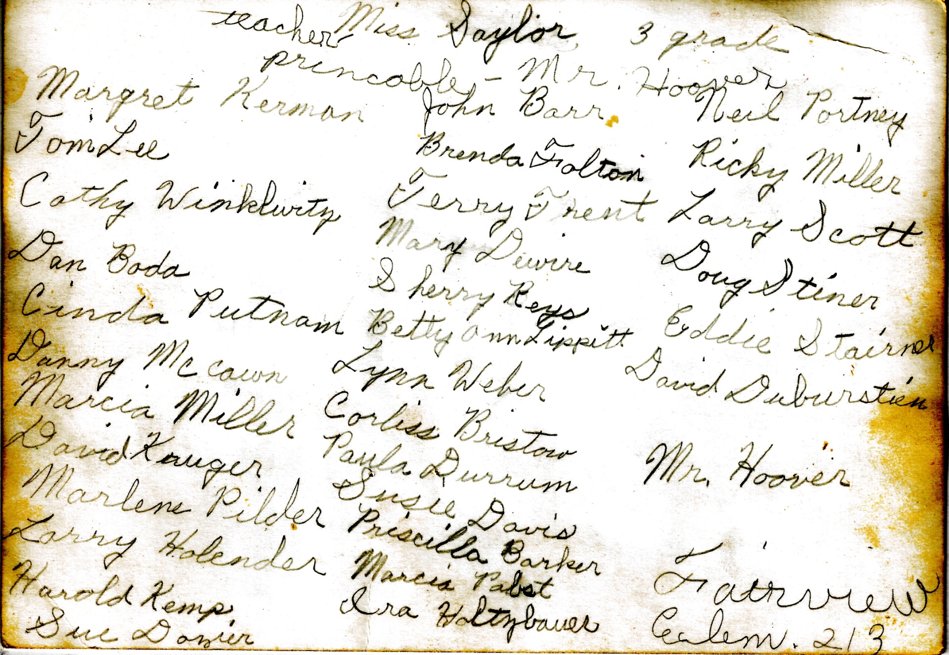 Names - photo above