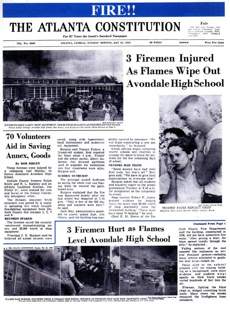 Avondale HS burns