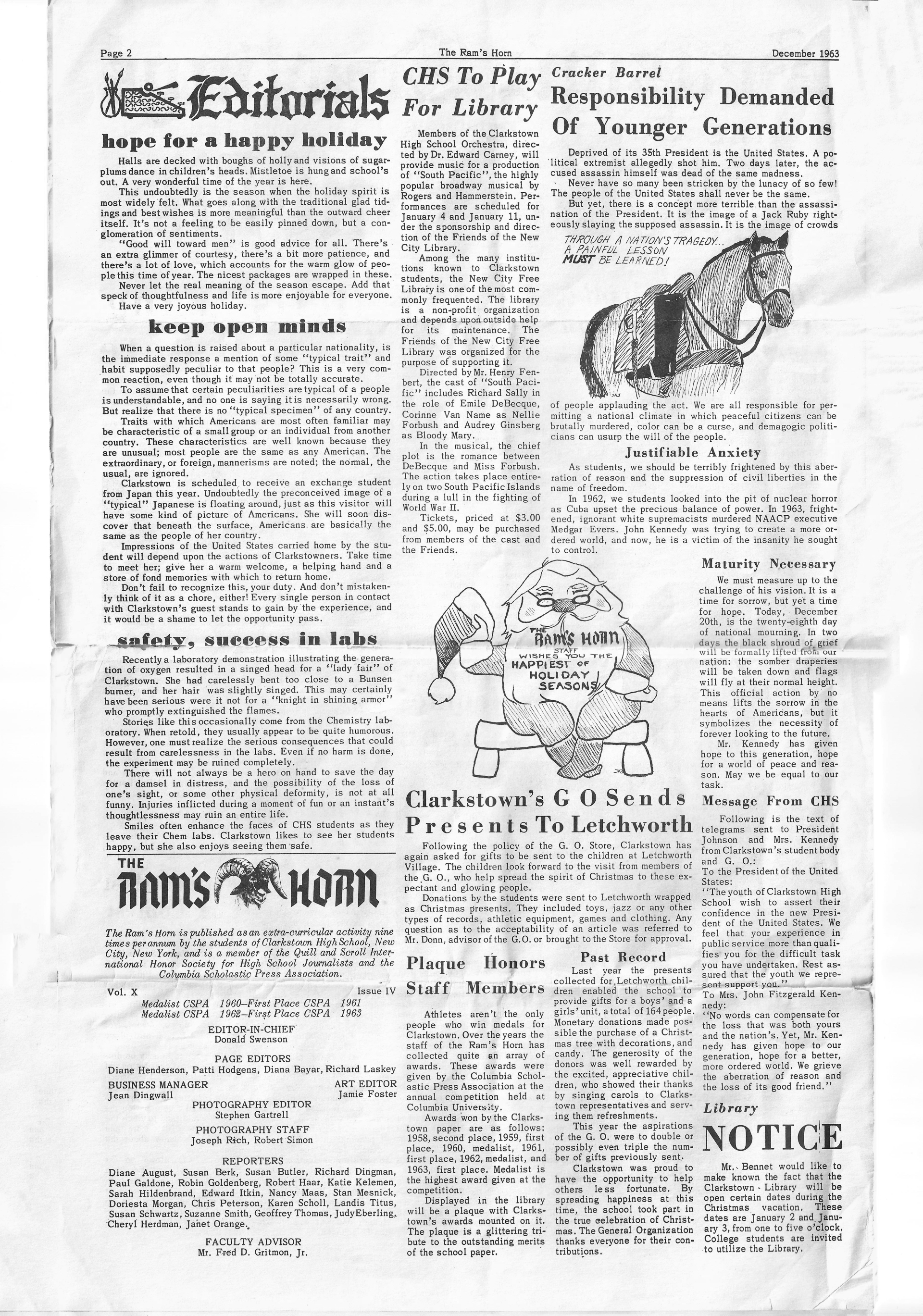Ram's Horn - Dec. '63 - Page 2