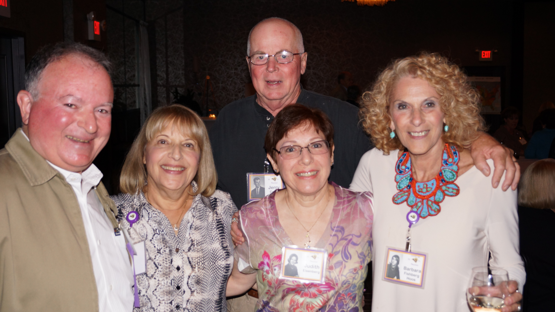 Jim Damiani, Robyn Krieger, Judy Eisenberg, Barbara Fishberg; Back: Jerry Cole