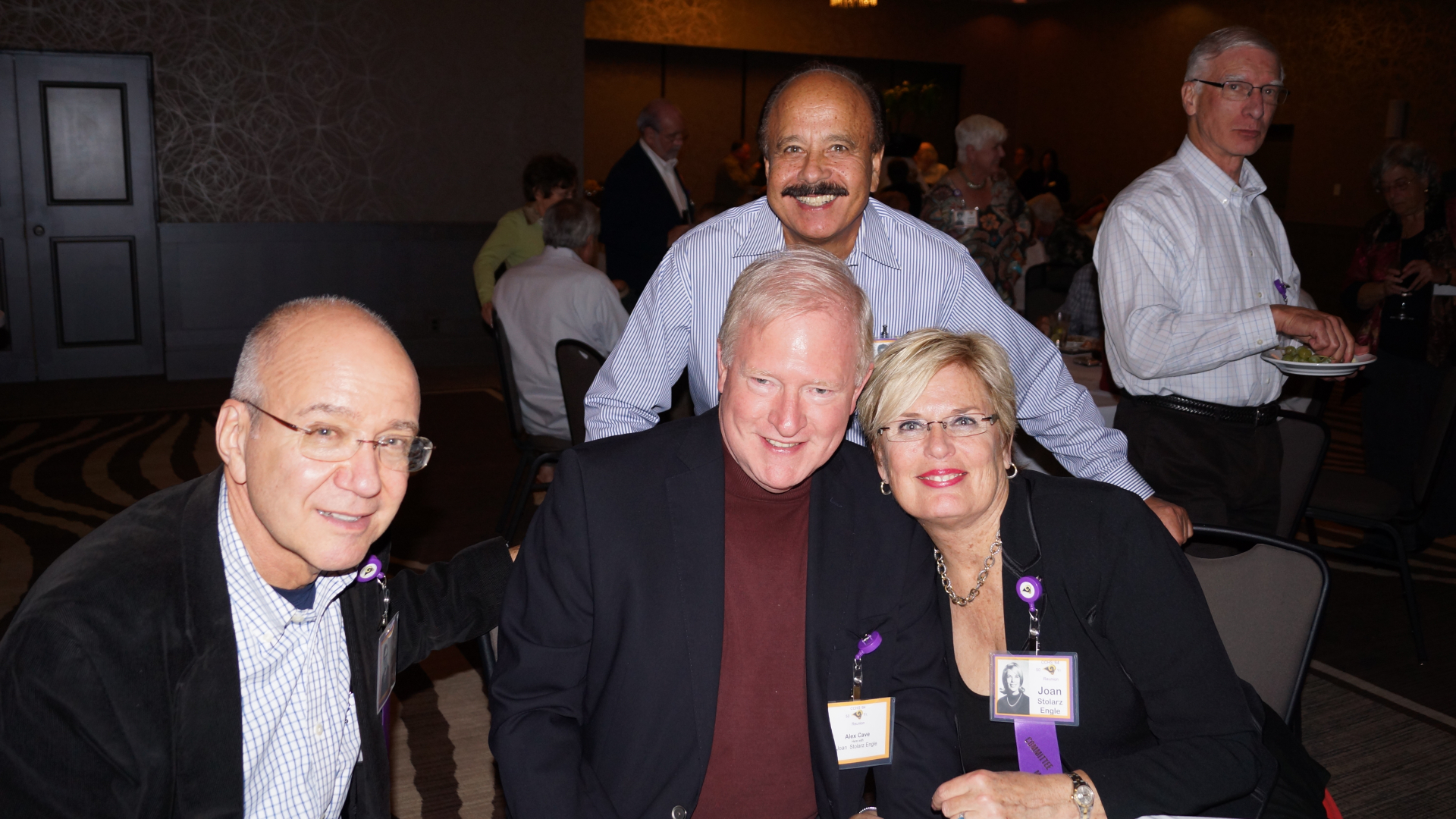 Steve Gartrell, Alex Cave, Joan Stolarz; Back: Jim Farsetta, Bob Haar