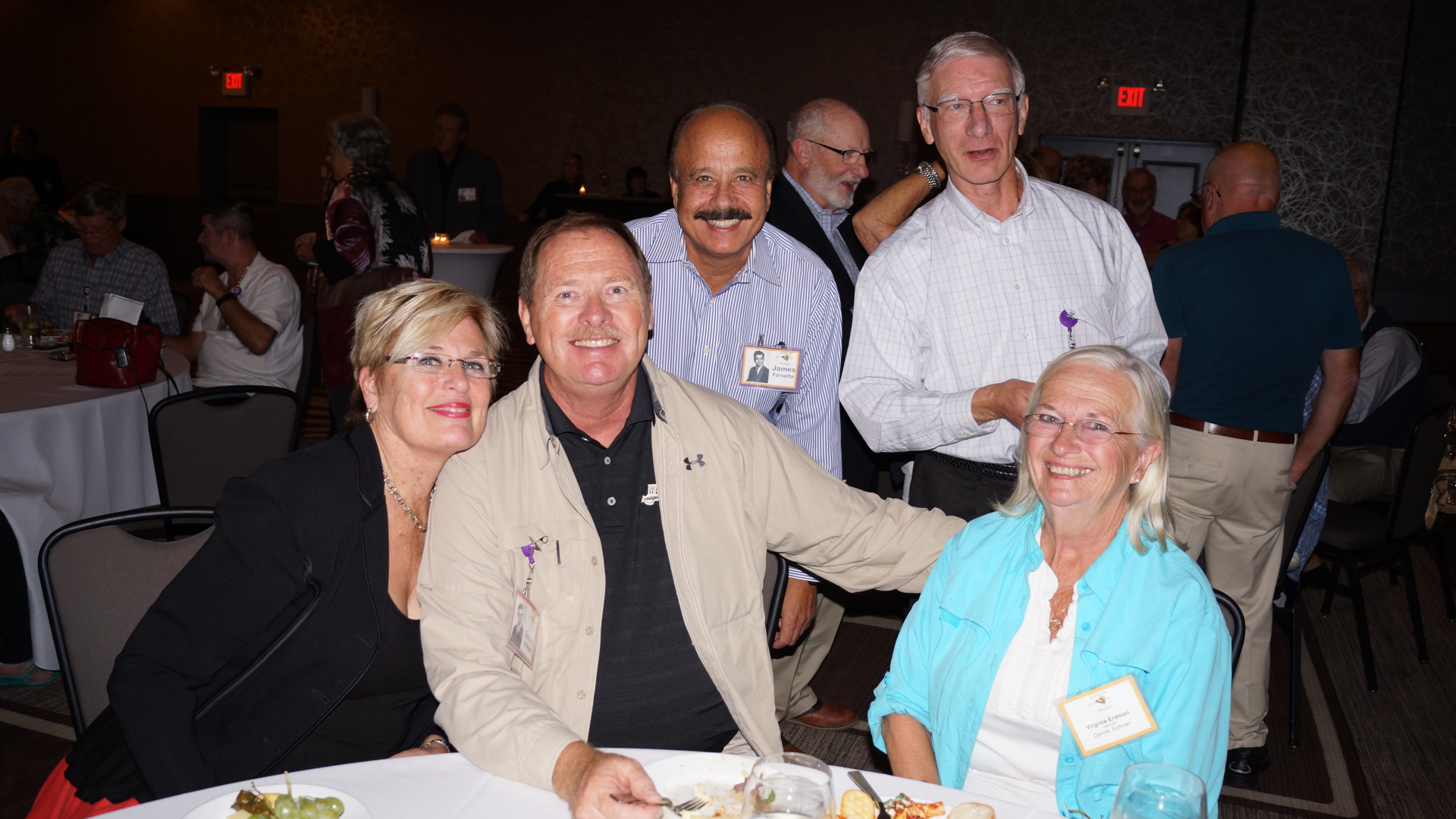 Seated: Joan Stolarz, Dennis and Virginia Erdman; Standing: Jim Farsetta, Bob Haar; Background: Jerry Scally