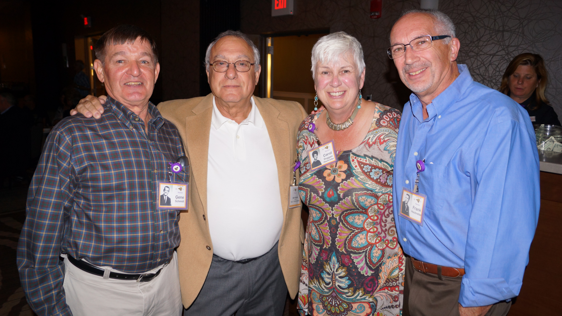Gene Schmidt, Mark Brecher (w/ Nancy Robinson), Carol Duggan Hochreiter and husband, Frank