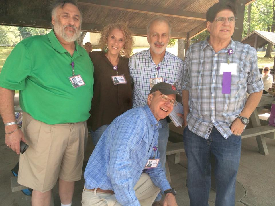 Picnic: Newt Powell, Barbara Fisberg, Ralph D'Alessandro, Ed Itkin, Steve Gartrell in front