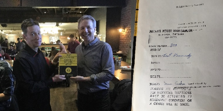 Scott McNally returns to Sean Croake his text book from 1975. Note to self...never lend Scott a book...LOL