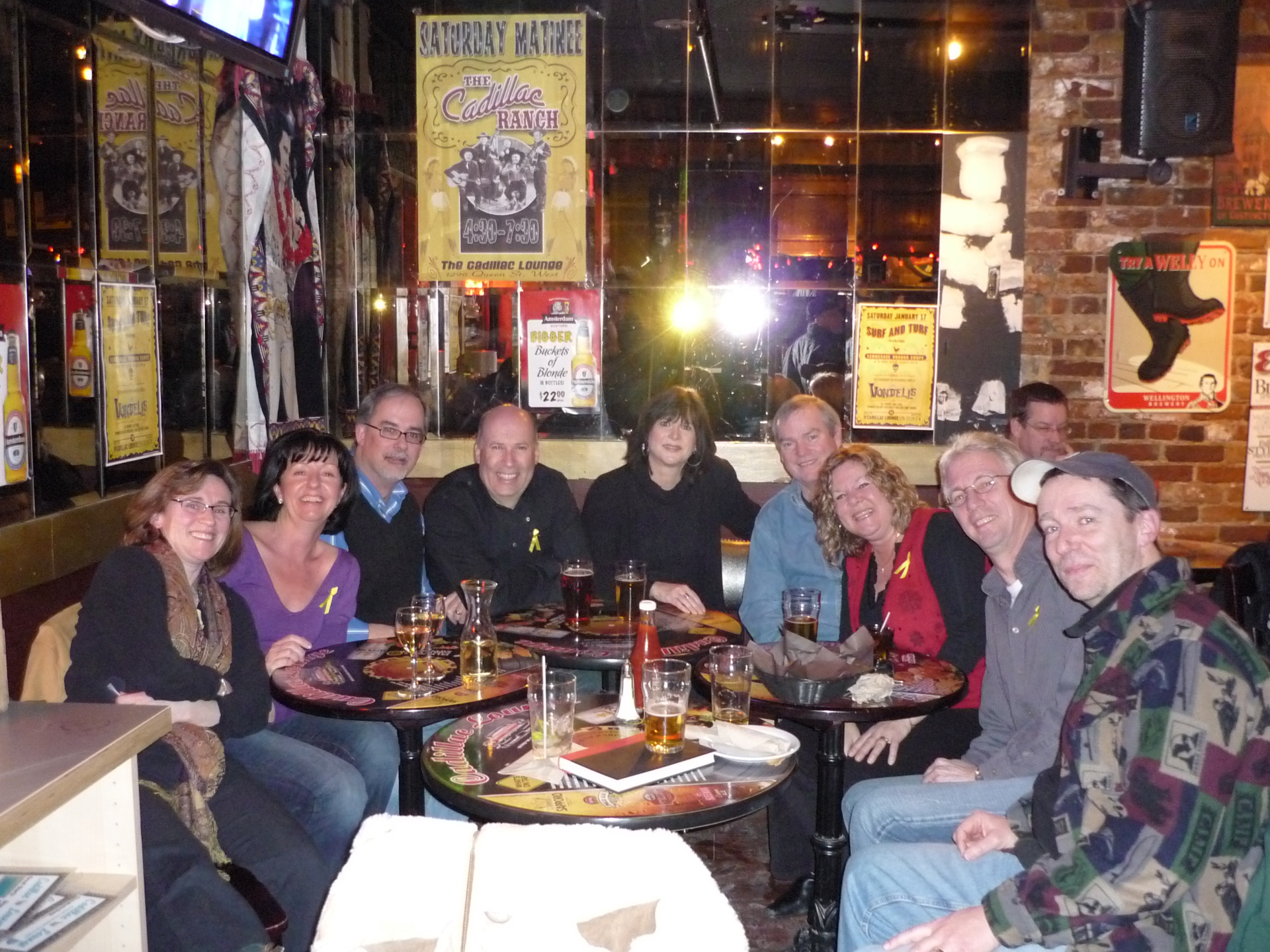 Proud to be there in support of "Down to the Wood"   Joan Cooney, Mary Beth Mathe, John Hartman, Frank Dunnigan, Marg Riley, Mike Kirby, Leslie Corrigan,Jeff Hudson, (Pat Grace behind) Scott McNally