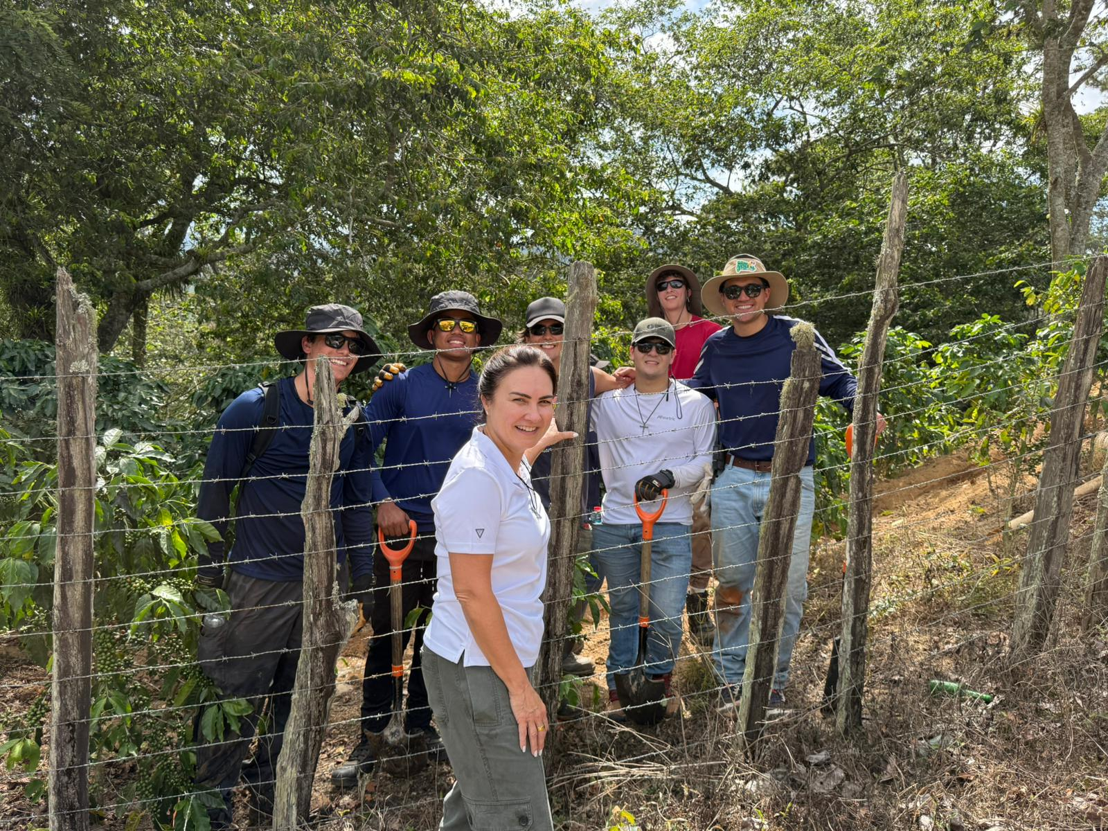 2025 BYM participants at the worksite in the village of Janey.