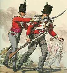 A British Soldier carrying the "Brown Bess"