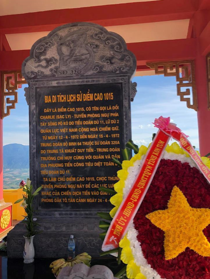Monument dedicated to the fallen heroes resting eternal on "Charlie"