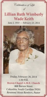 Lillian Ruth Wade Keith (Wimberly)