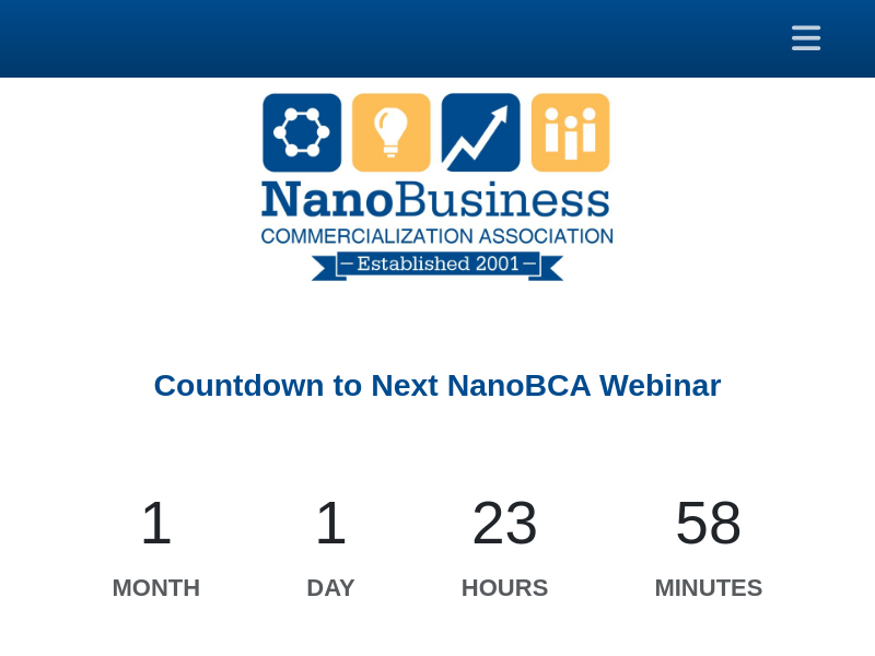NanoBCA Webinars