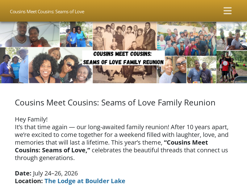 Cousins Meet Cousins: Seams of Love