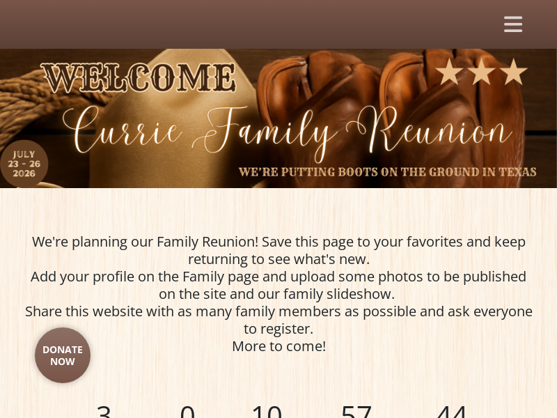 Currie Family Reunion 2026