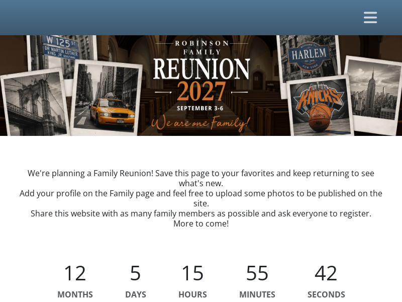 Robinson Family Reunion 2027