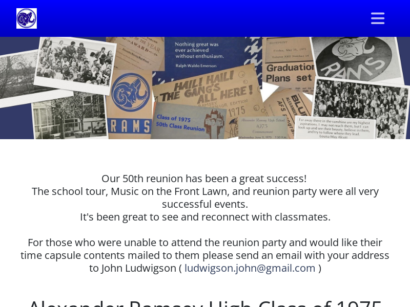 Alexander Ramsey High School Class of 1975